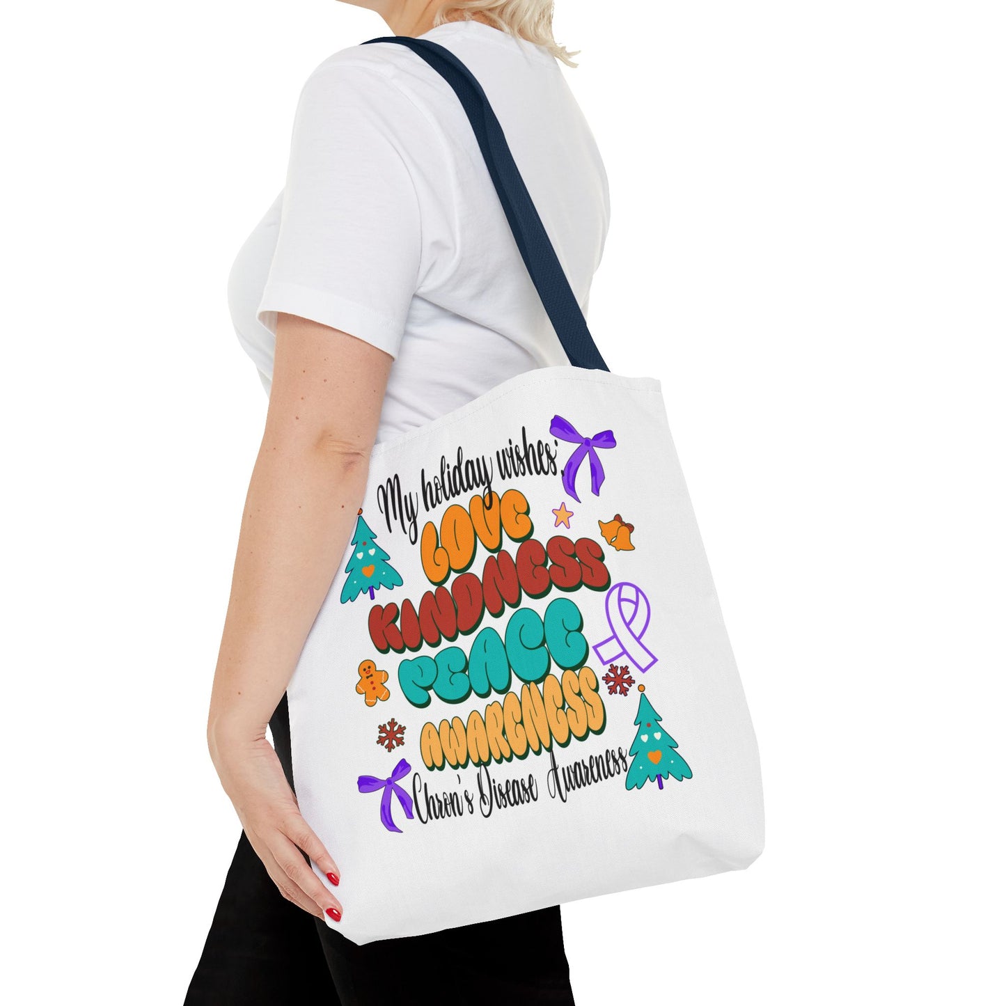 Chron's Disease Awareness Holiday Tote Bag