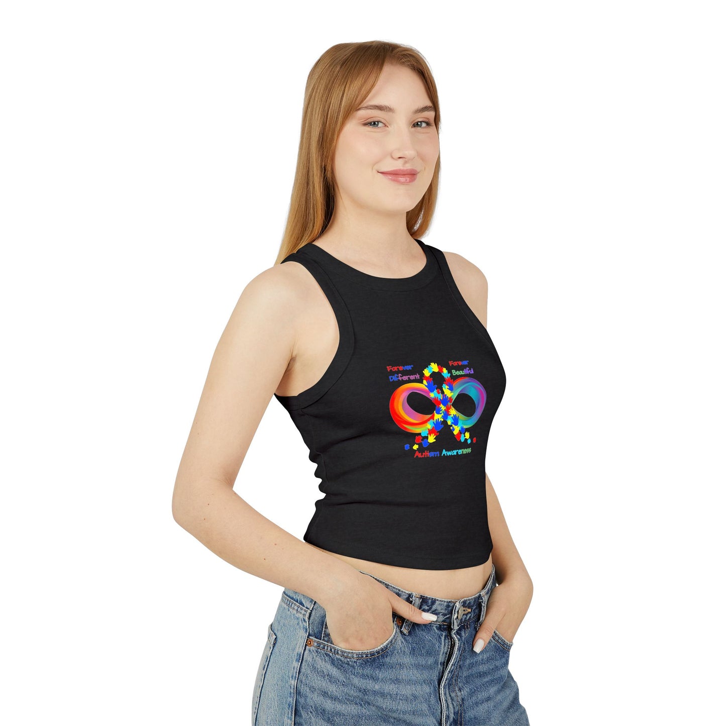 Autism Awareness Women's Micro Rib Racer Tank Top