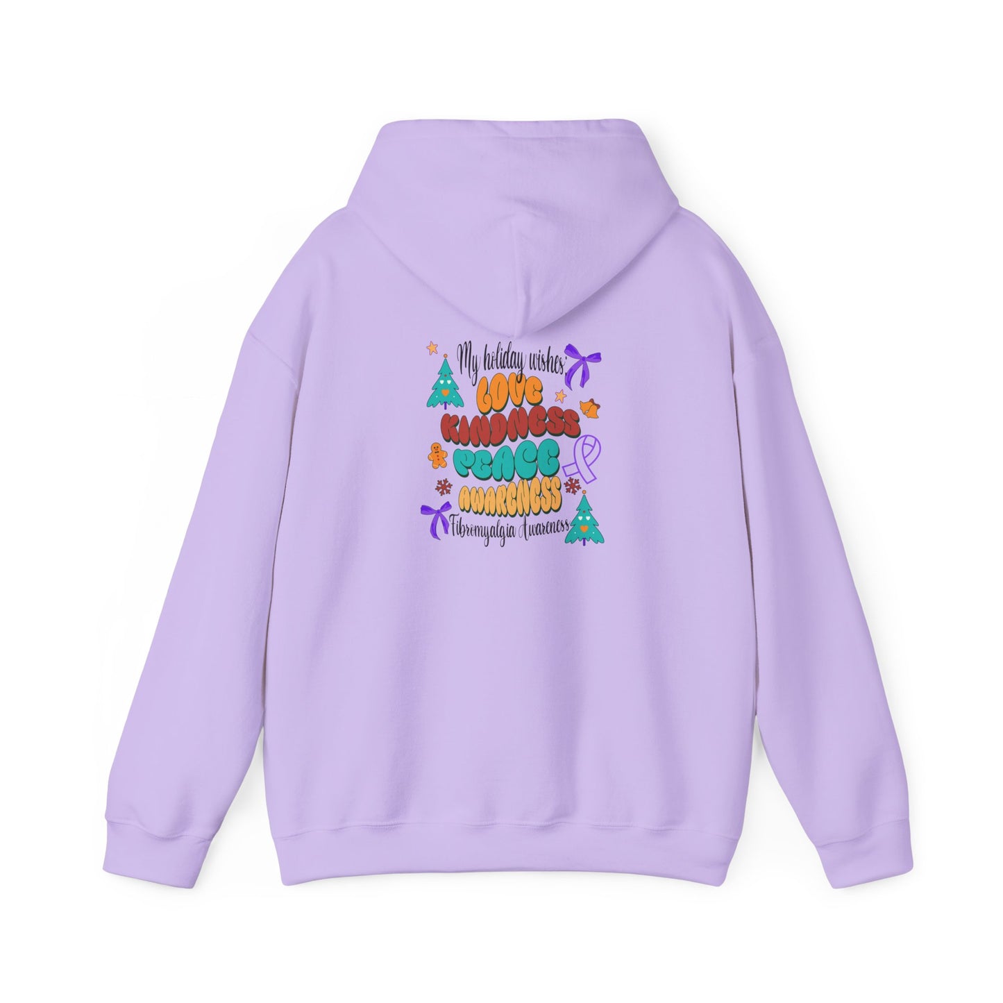 Fibromyalgia Awareness Holiday Wishes Hoodie Unisex Hooded Sweatshirt