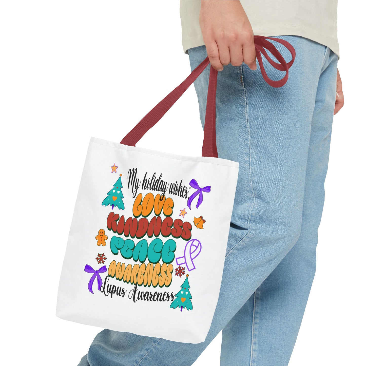 Lupus Awareness Holiday Wishes Tote Bag