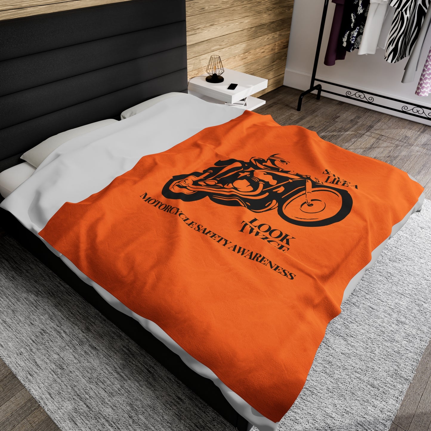 Motorcycle Safety Awareness Plush Blanket