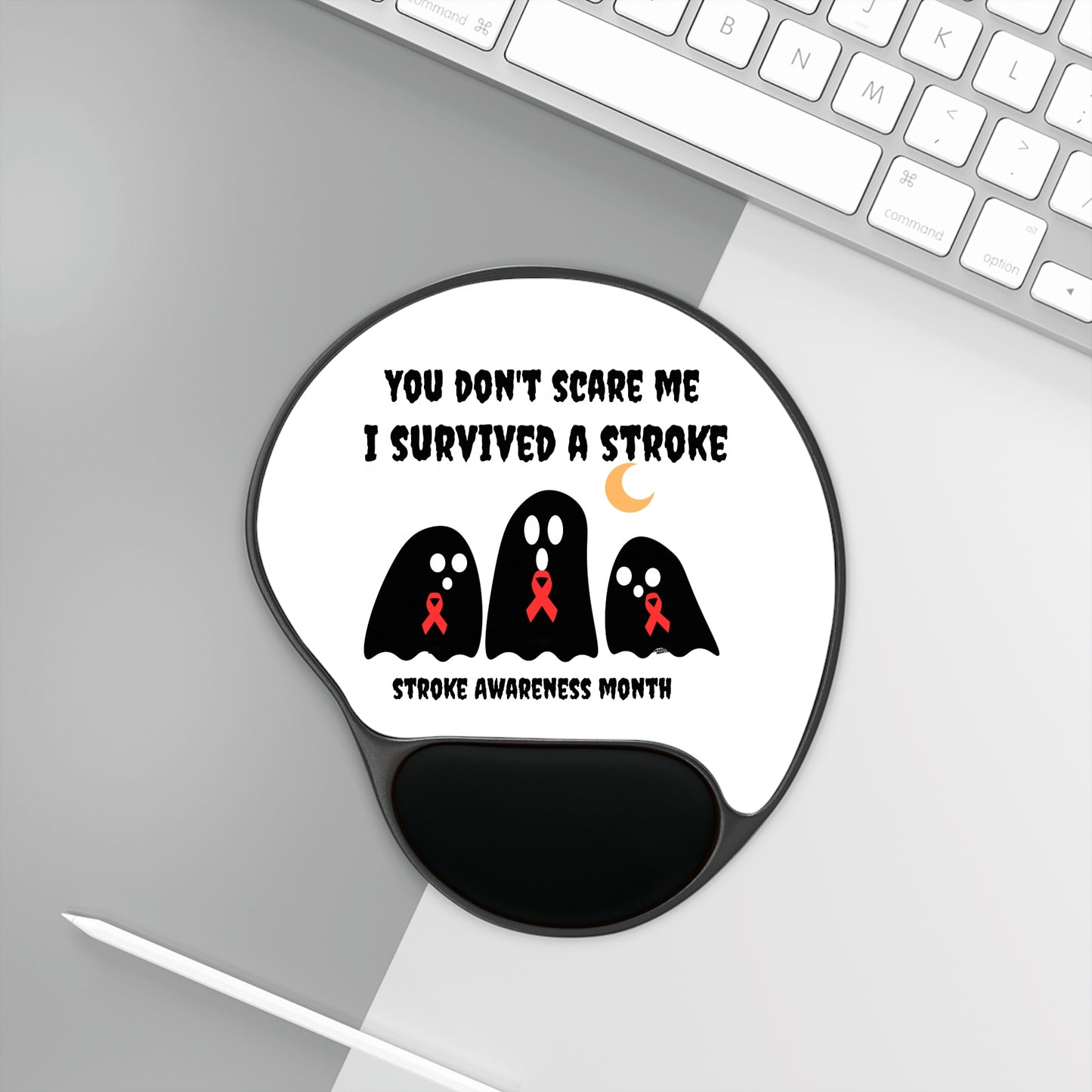 Stroke Awareness Halloween Mouse Pad With Wrist Rest