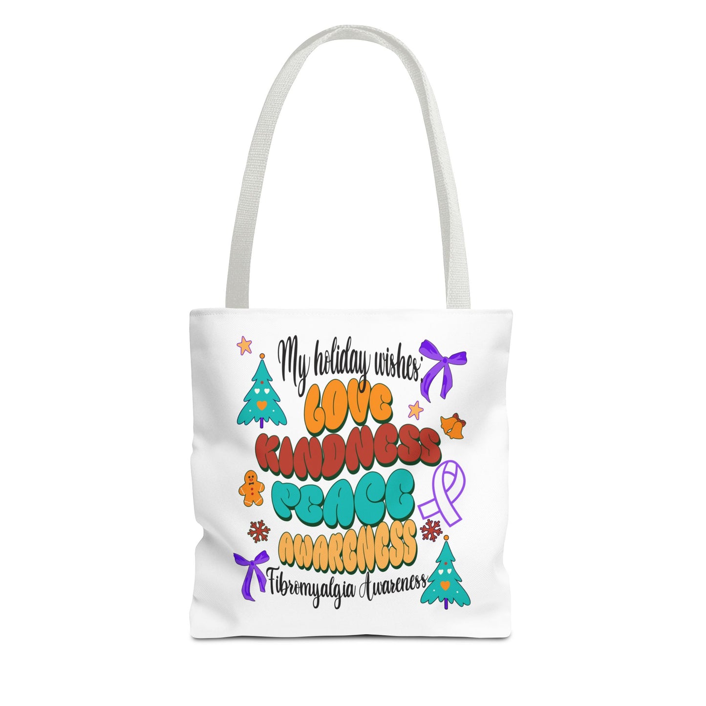 Fibromyalgia Awareness Holiday Wishes Tote Bag