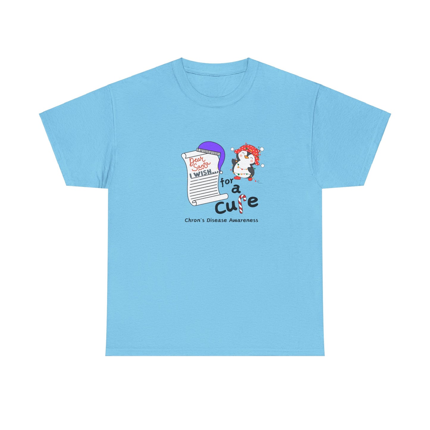 Unisex Heavy Cotton Tee, Chron's Disease Awareness, Holiday Gift Ideas