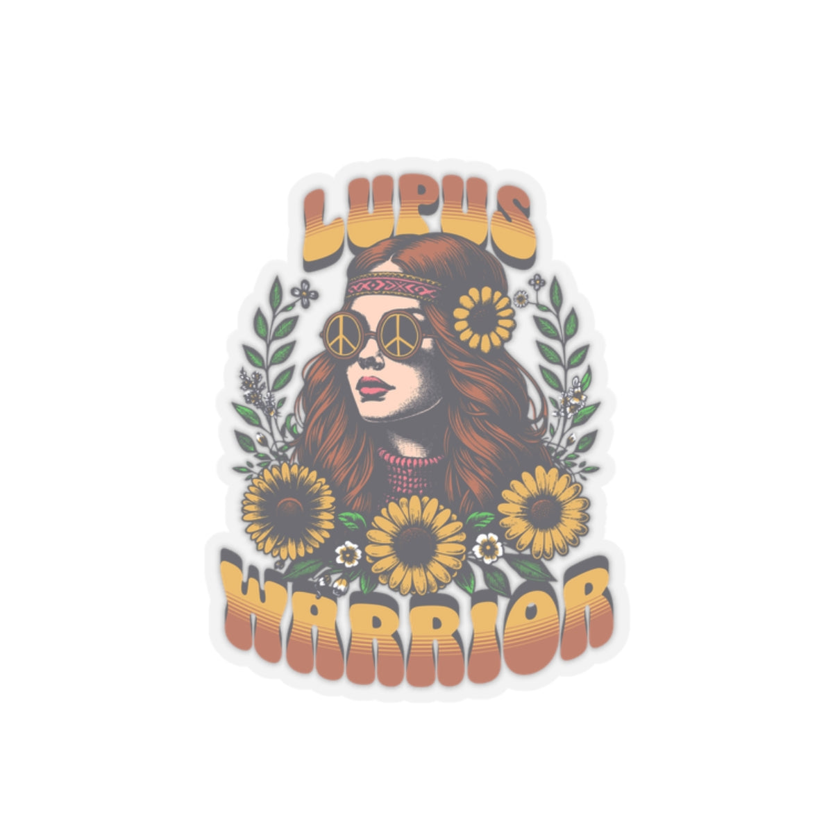 Lupus Warrior Kiss-Cut Stickers | Boho Inspired Floral Decals for Support & Awareness
