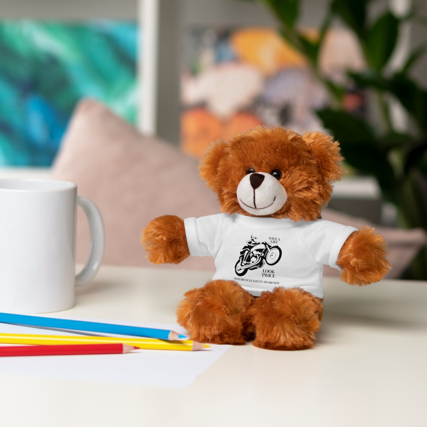 Motorcycle Safety Awareness Stuffed Animals with Tee