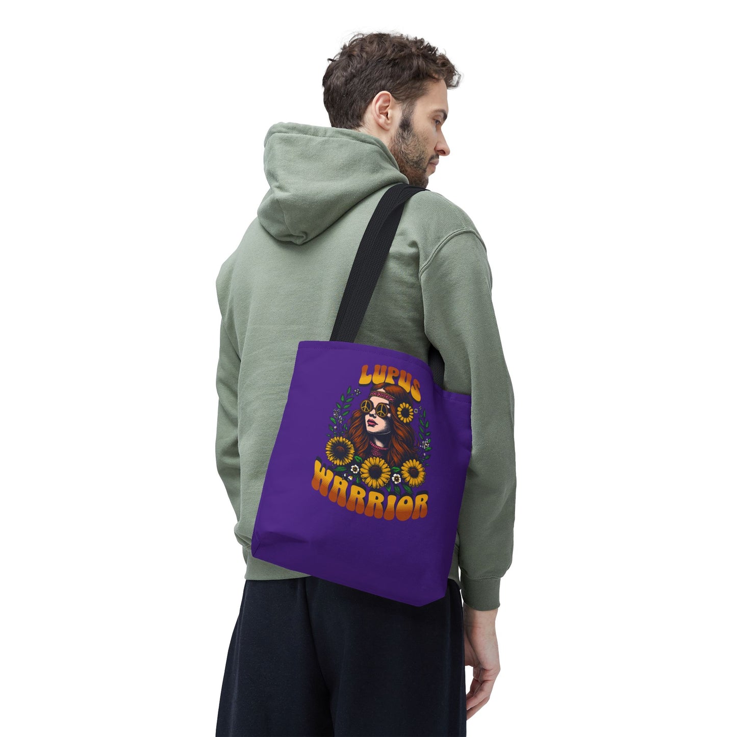 Lupus Warrior Tote Bag - Empowering Floral Design for Awareness and Support