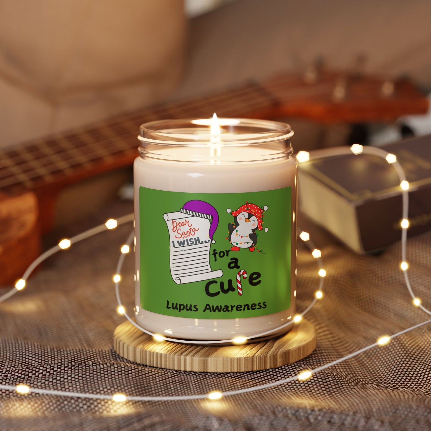 Scented Soy Candle, 9oz, Lupus Awareness, Holiday Gift Ideas