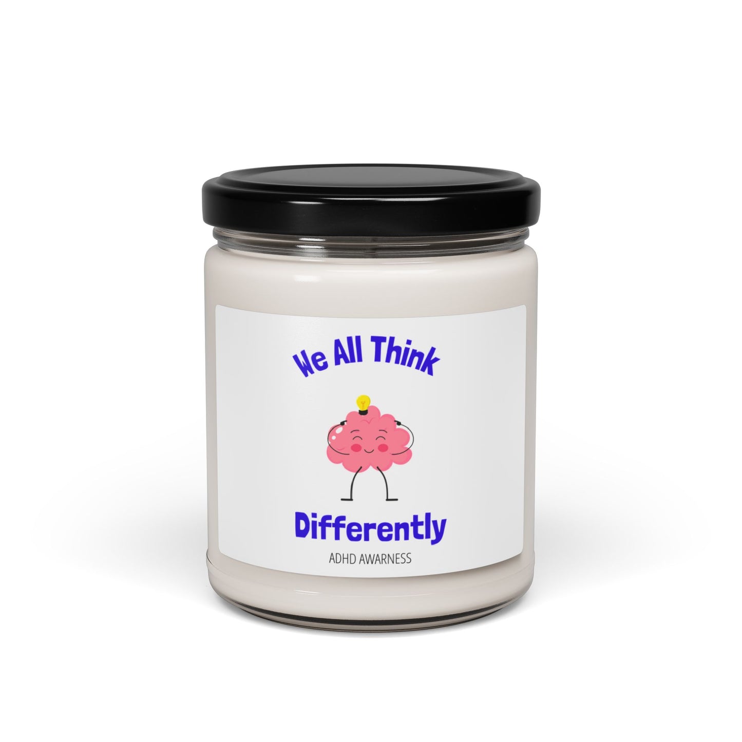 Scented Soy Candle, 9oz ADHD awareness we all think differently