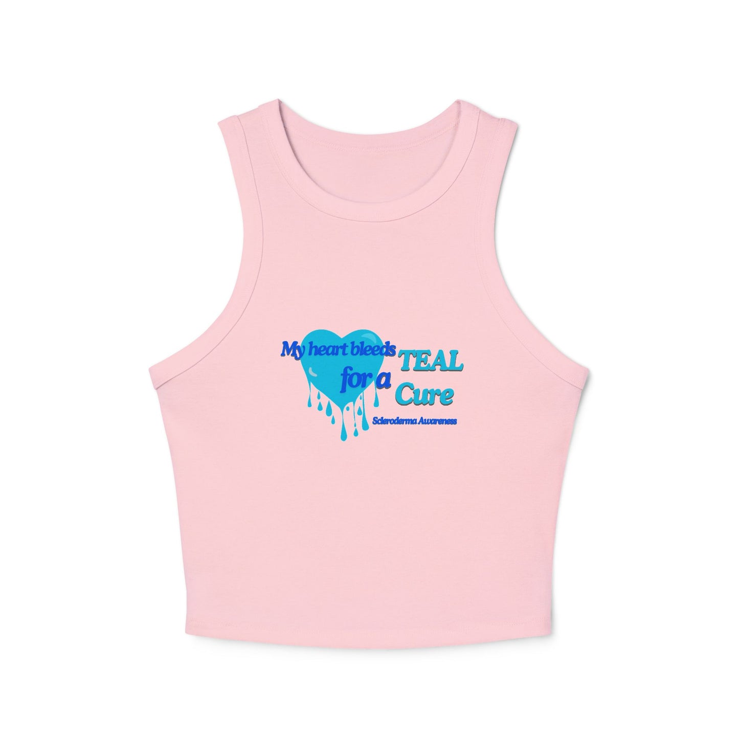 Women's scleroderma awareness Rib Racer Tank Top