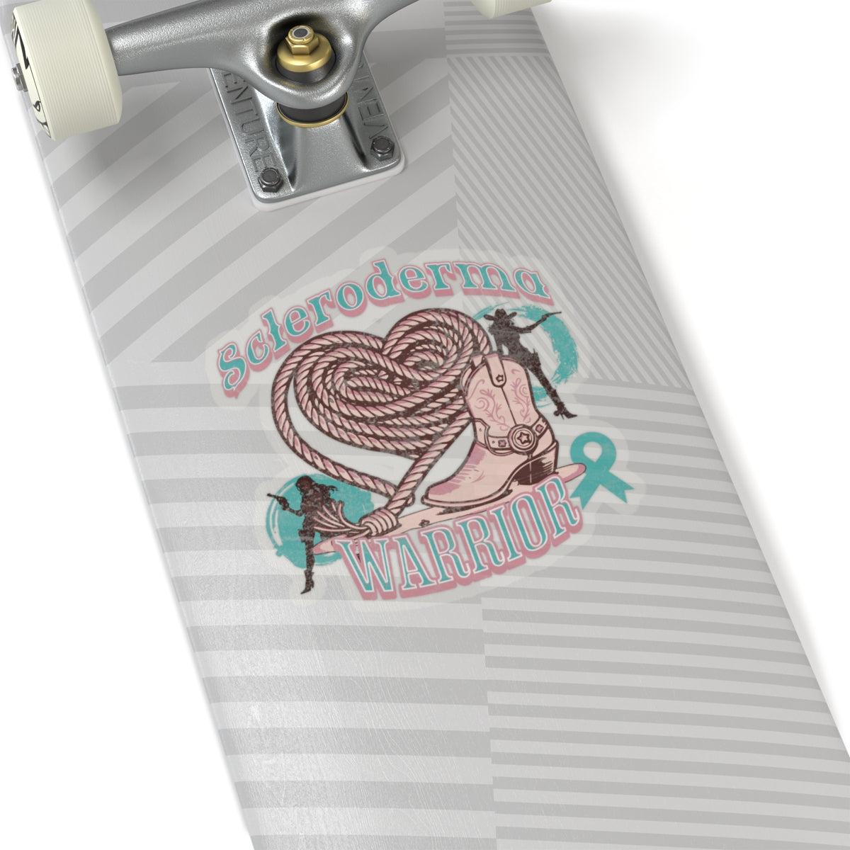 Scleroderma Warrior Valentine Western themeKiss-Cut Stickers