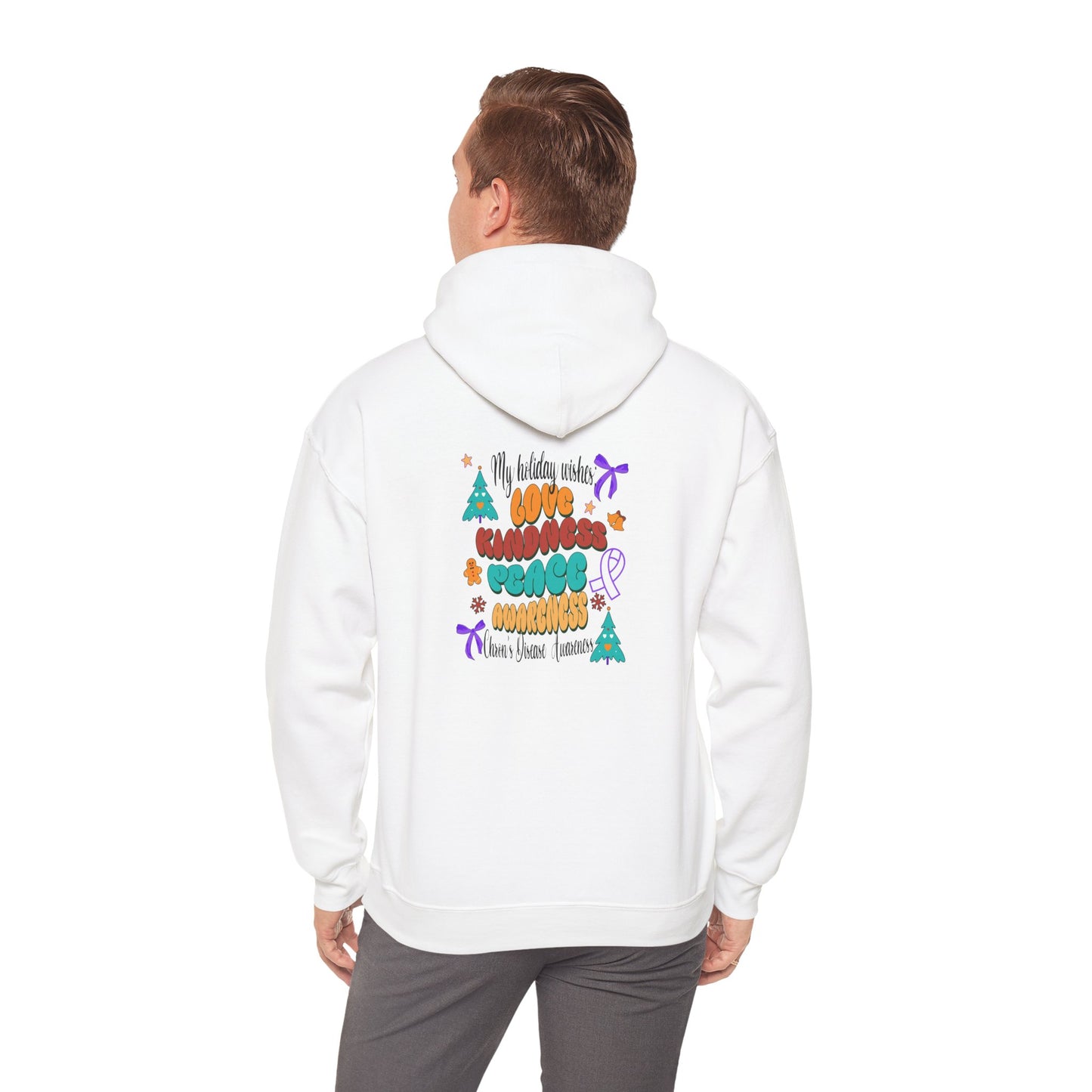 Chron's Disease Awareness Holiday Theme Hoodie Hooded Sweatshirt