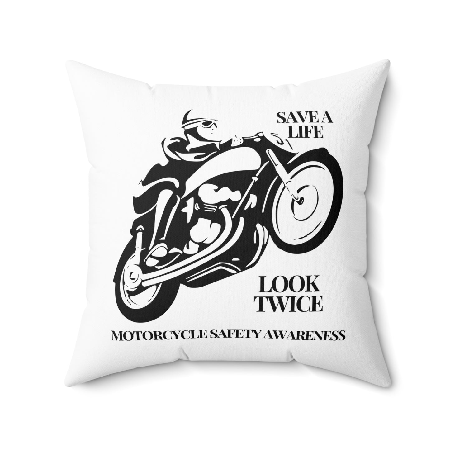 Motorcycle Safety Awareness Home Decor Square Pillow