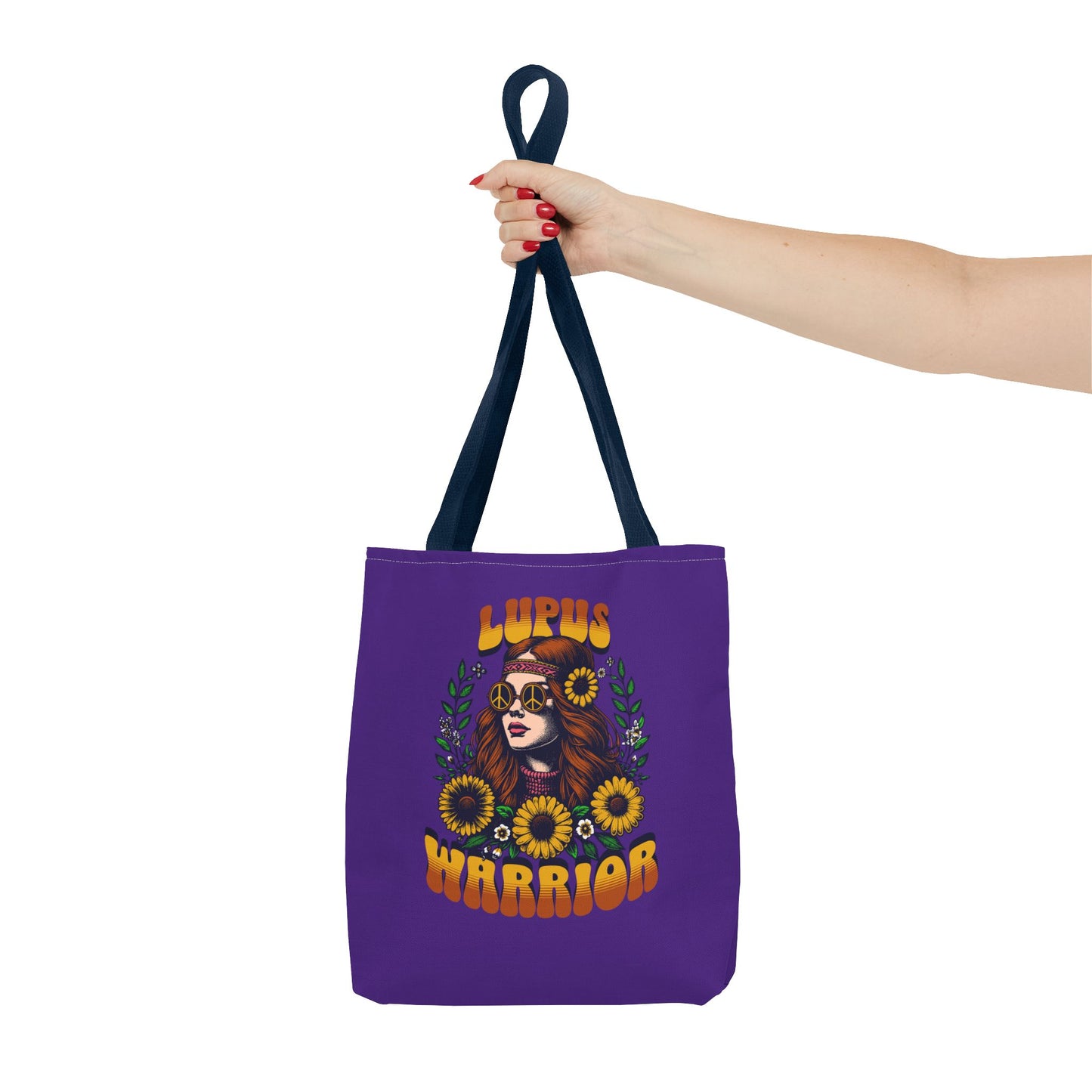 Lupus Warrior Tote Bag - Empowering Floral Design for Awareness and Support