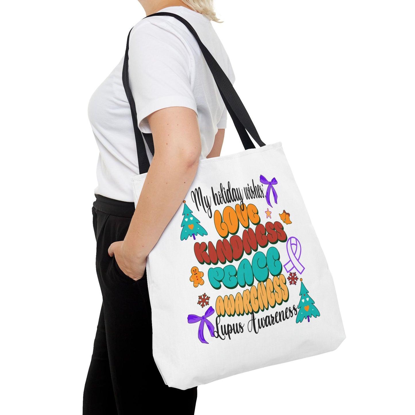Lupus Awareness Holiday Wishes Tote Bag