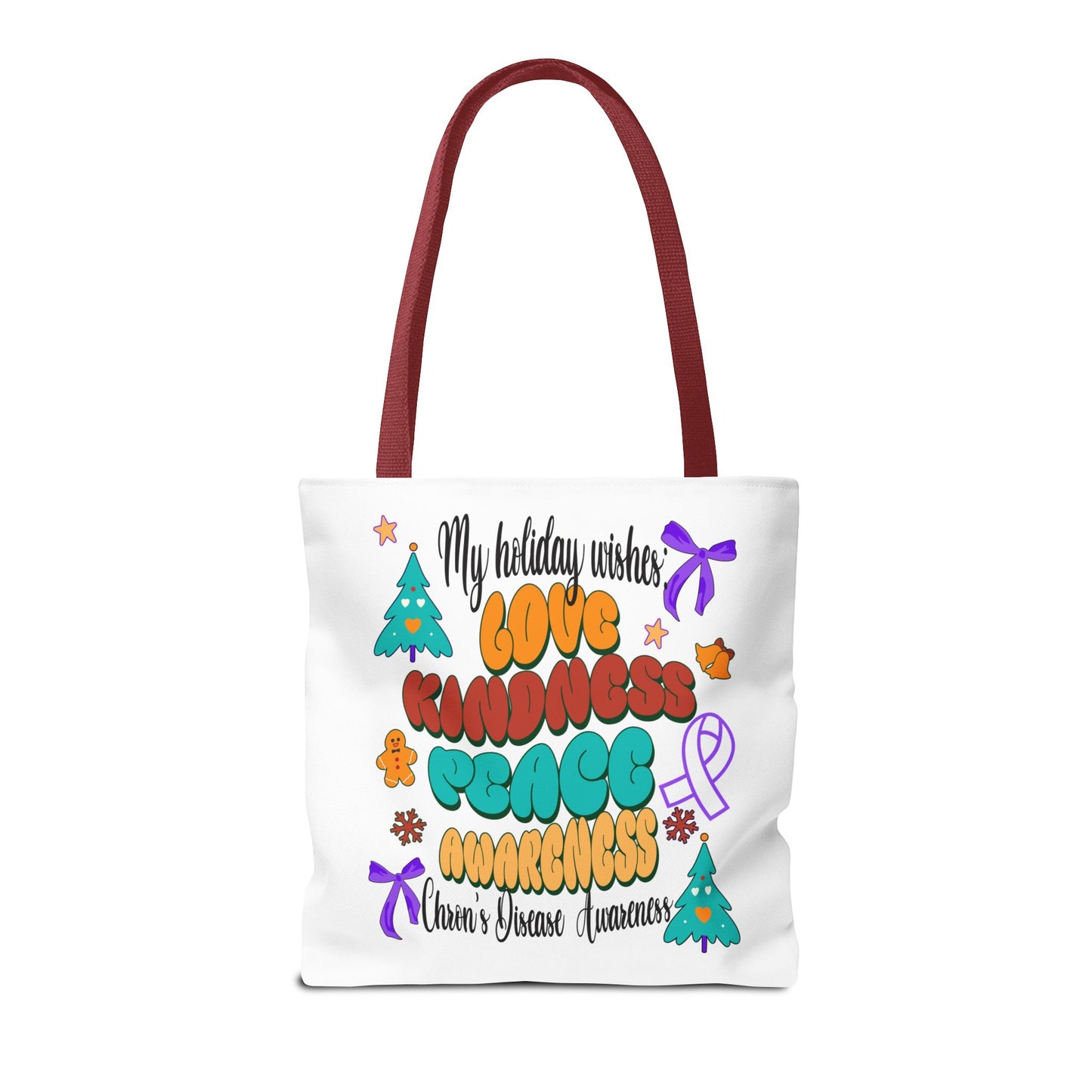 Chron's Disease Awareness Holiday Tote Bag