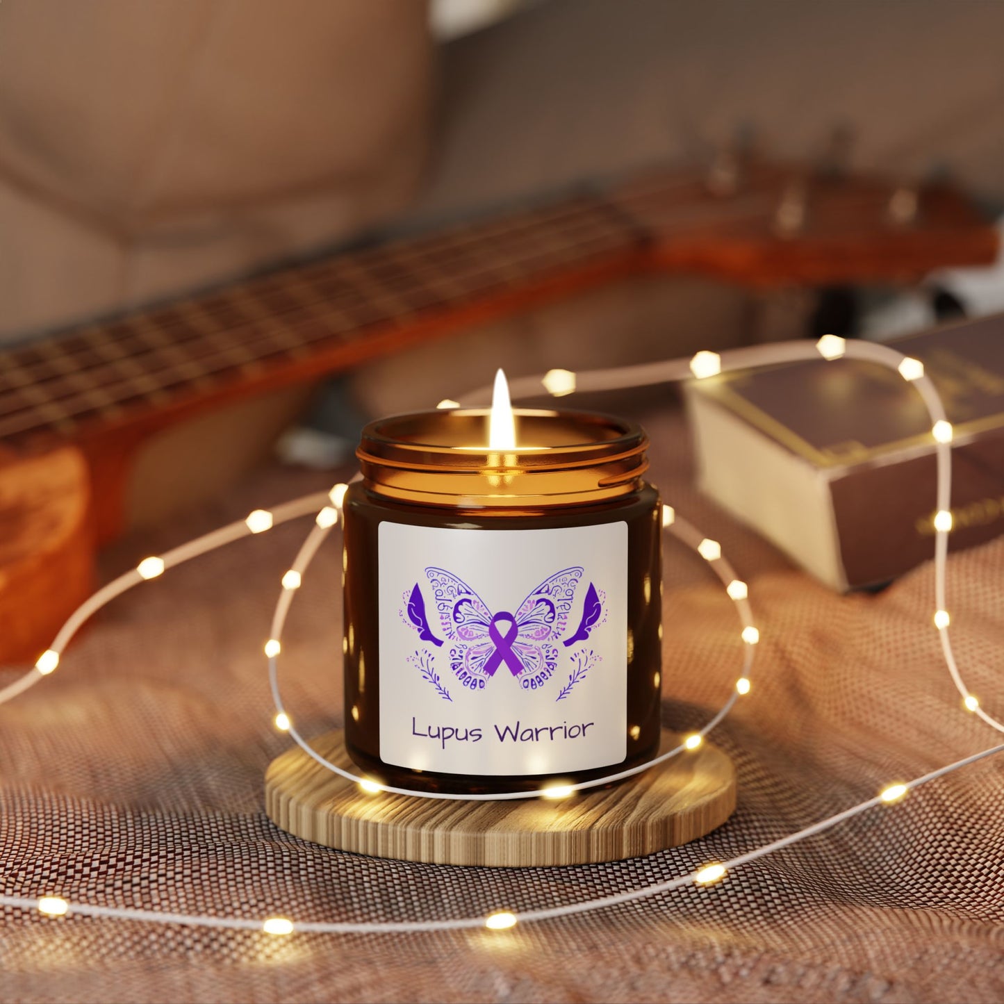 Lupus Warrior Scented Soy Candle (Multi-Size, Amber Jar)