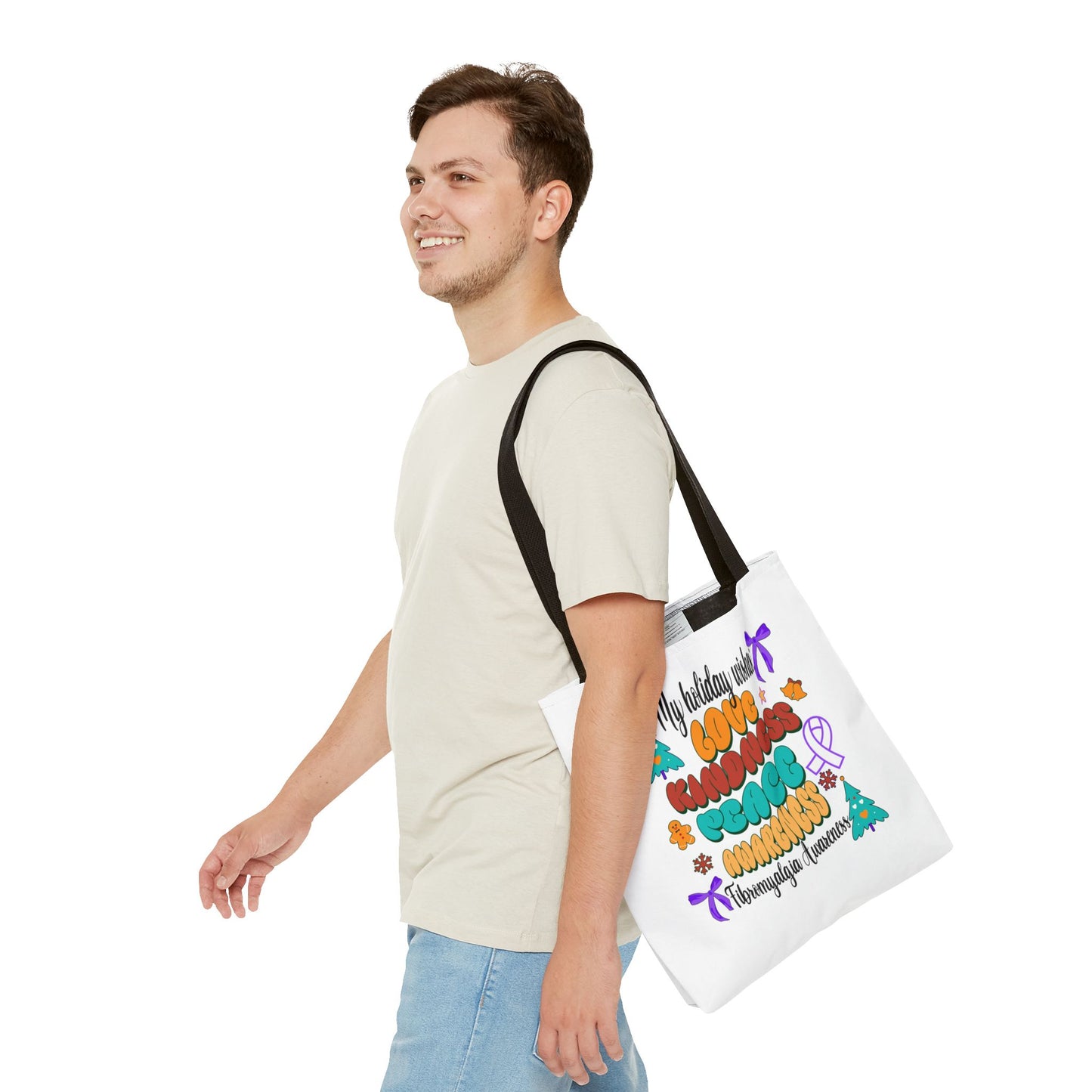 Fibromyalgia Awareness Holiday Wishes Tote Bag