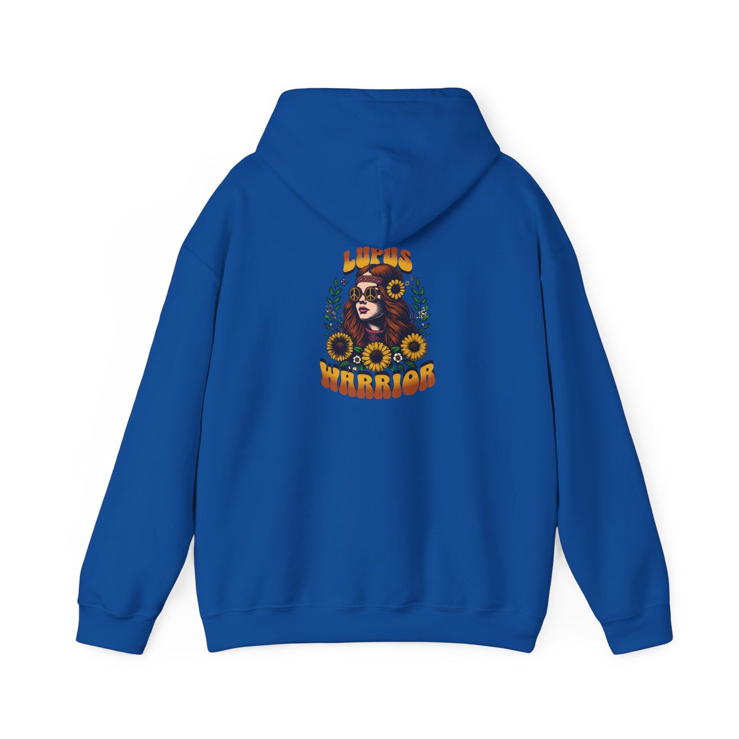 Lunar Warrior Hoodie - Unisex Heavy Blend™ Sweatshirt with Sunflower Design