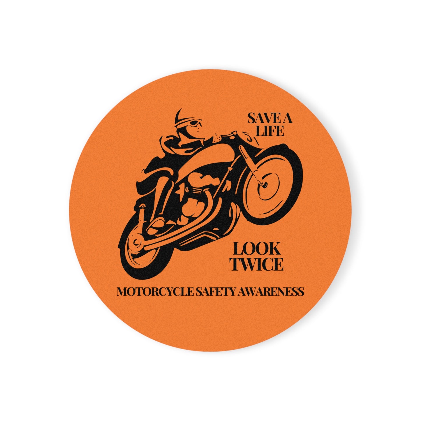 Motorcycle Safety Awareness Coaster