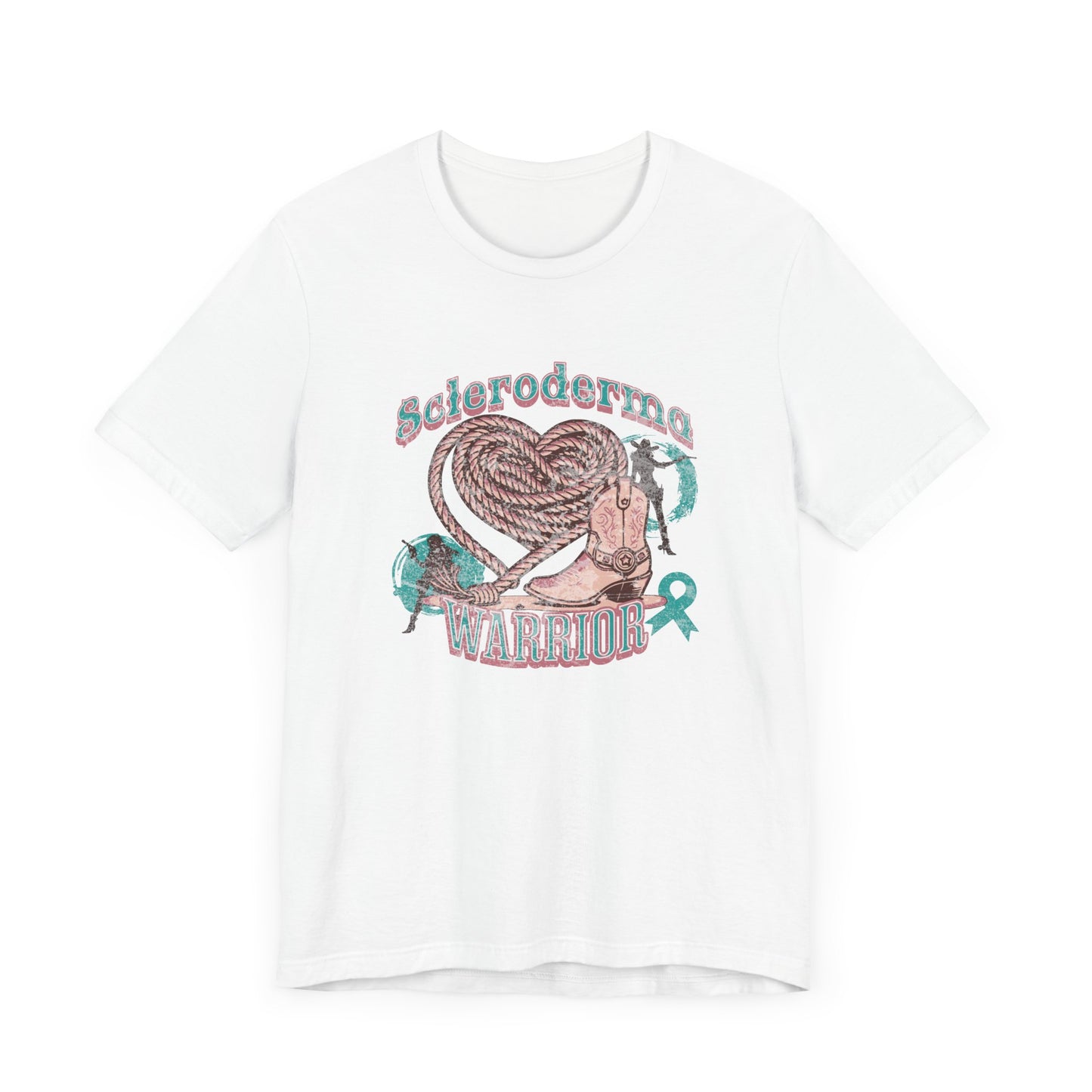 Scleroderma Warrior Valentine western theme Unisex Jersey Short Sleeve Tee