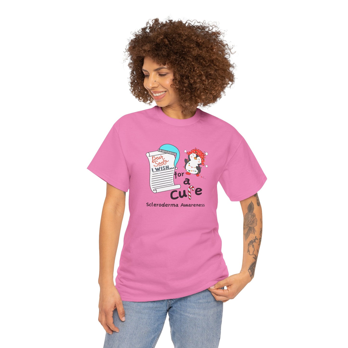 Unisex Heavy Cotton Tee Scleroderma Awareness Holiday Shirt