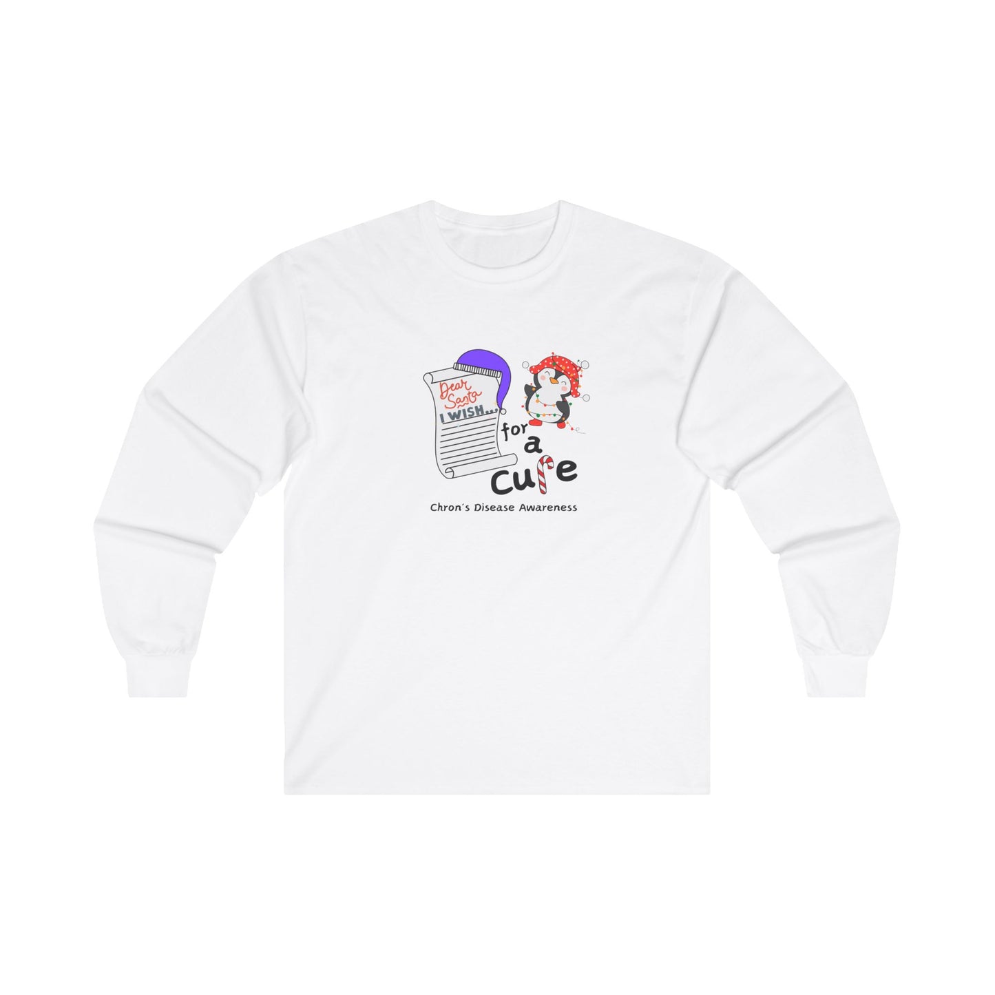 Unisex Ultra Cotton Long Sleeve Tee, Chron's Disease Awareness, Holiday Gift Ideas
