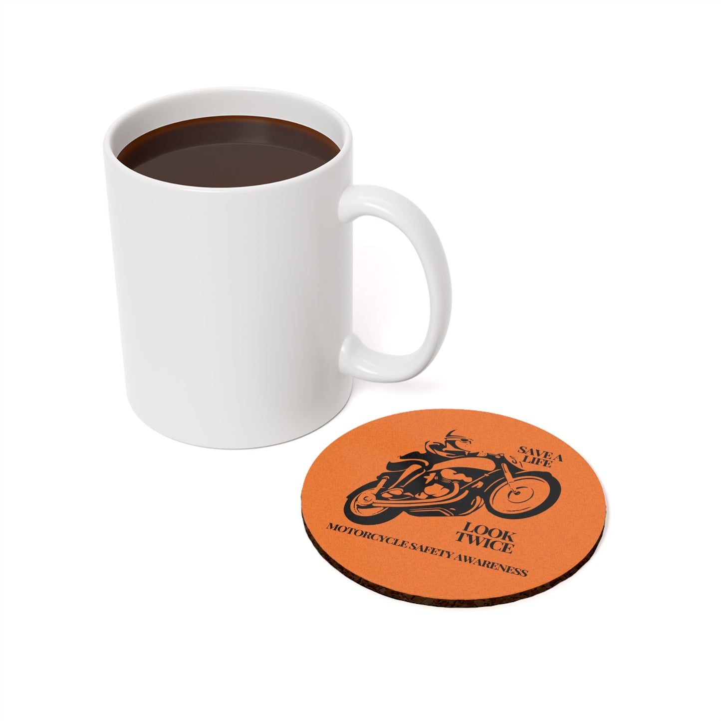 Motorcycle Safety Awareness Coaster