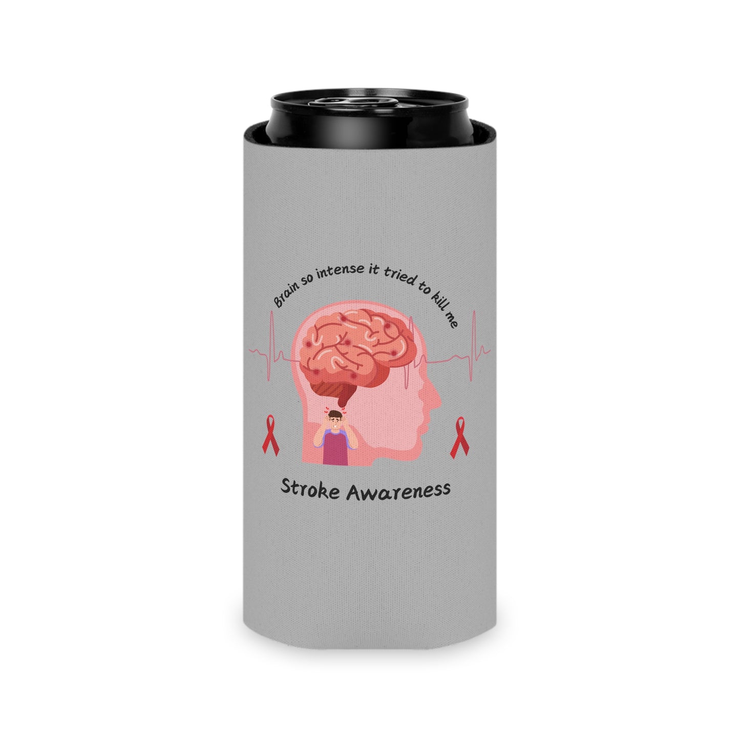 Stroke Awareness Coozie Can Cooler