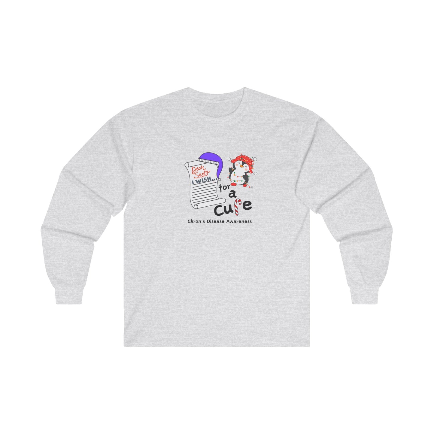 Unisex Ultra Cotton Long Sleeve Tee, Chron's Disease Awareness, Holiday Gift Ideas