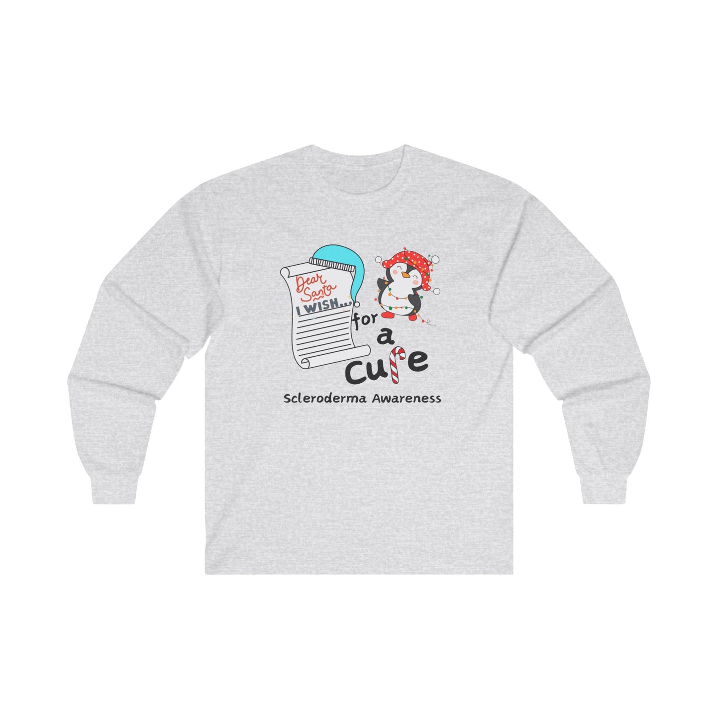 Unisex Ultra Cotton Long Sleeve Tee Scleroderma Awareness Holiday Gift