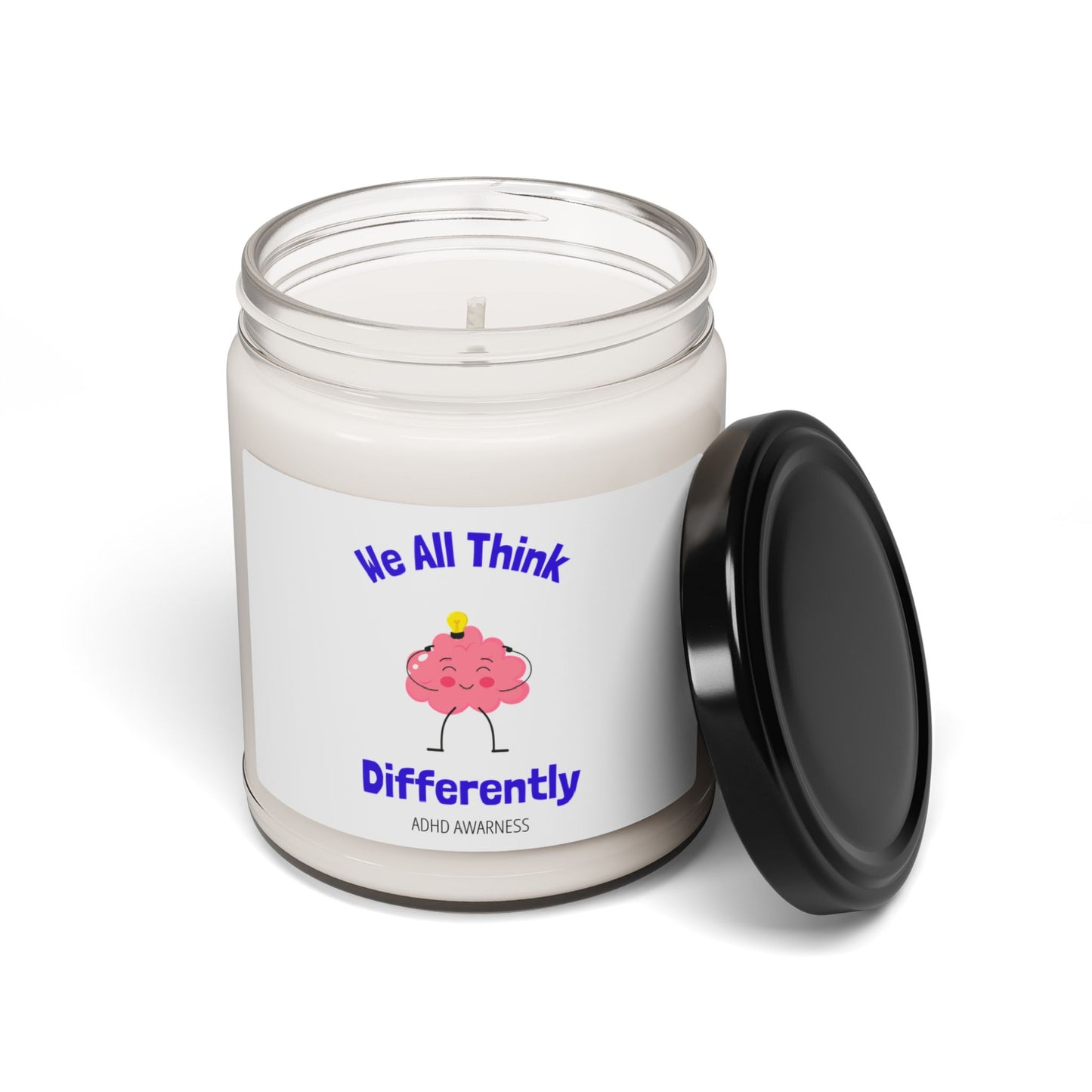 Scented Soy Candle, 9oz ADHD awareness we all think differently
