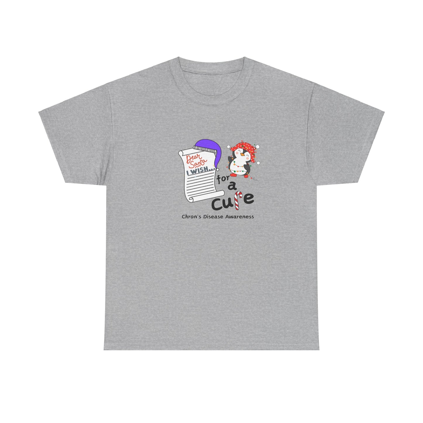 Unisex Heavy Cotton Tee, Chron's Disease Awareness, Holiday Gift Ideas