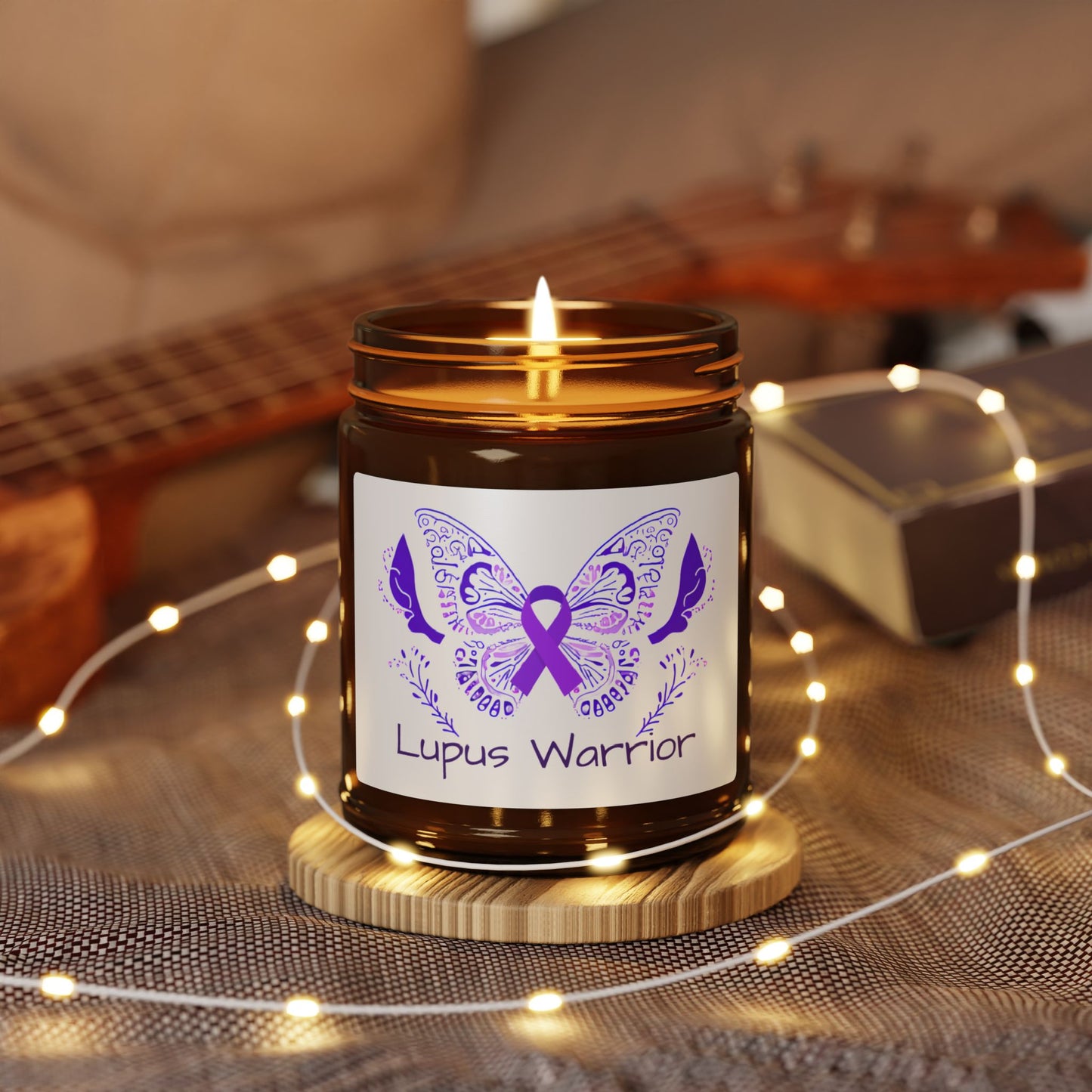 Lupus Warrior Scented Soy Candle (Multi-Size, Amber Jar)
