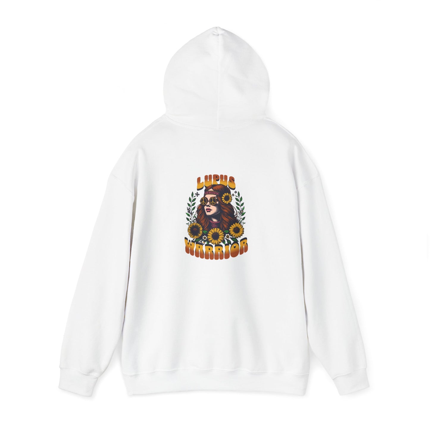 Lunar Warrior Hoodie - Unisex Heavy Blend™ Sweatshirt with Sunflower Design