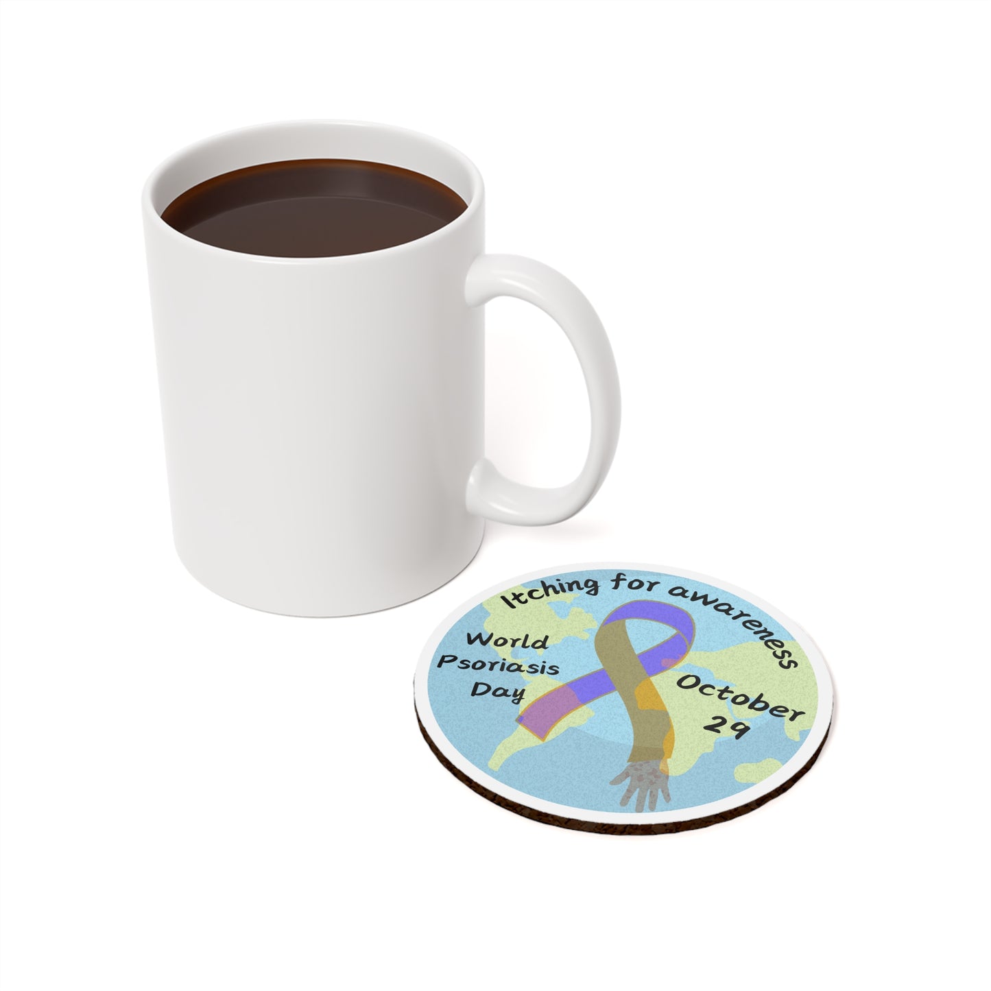 World Psoriasis Day Psoriasis Awareness Home Decor Coaster
