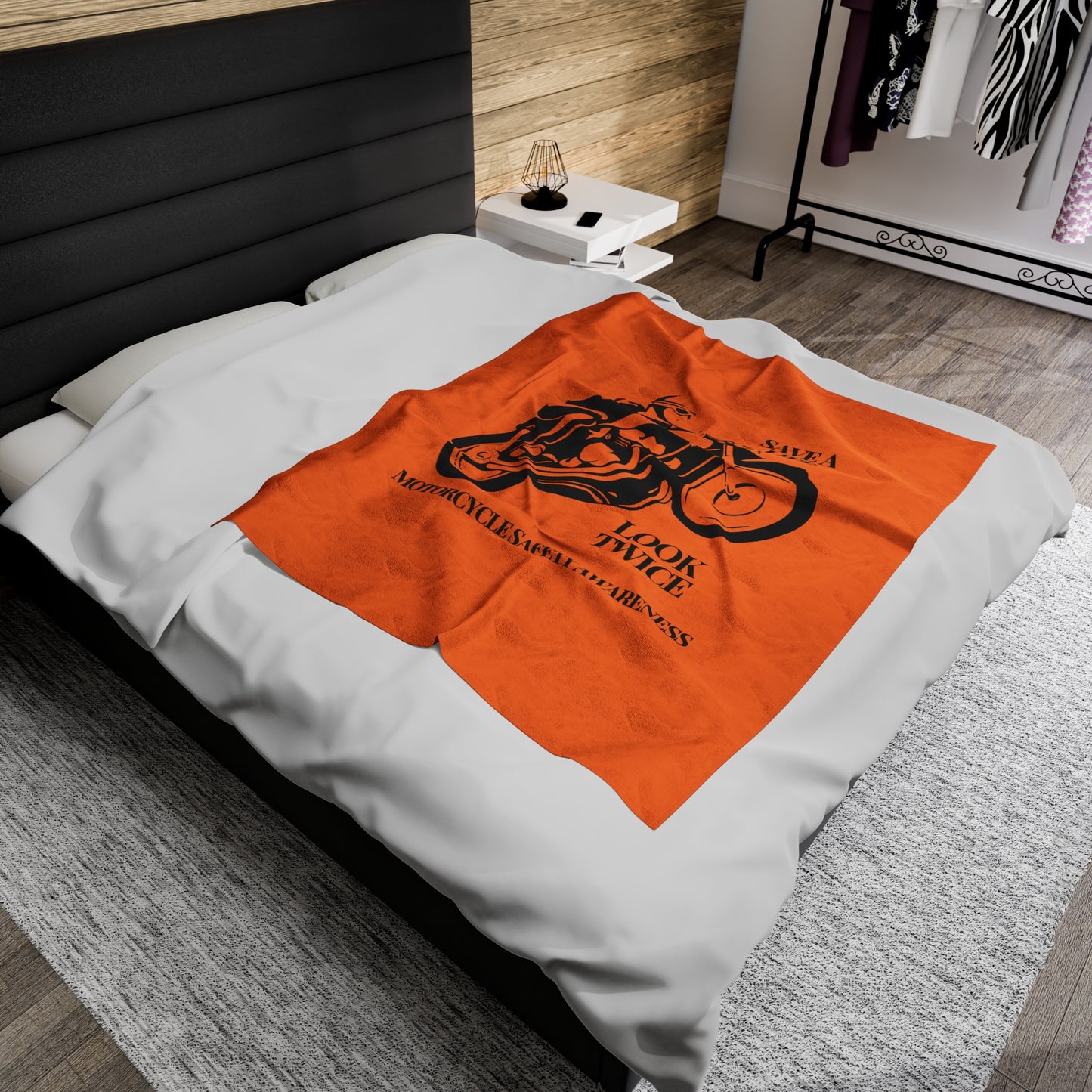 Motorcycle Safety Awareness Plush Blanket