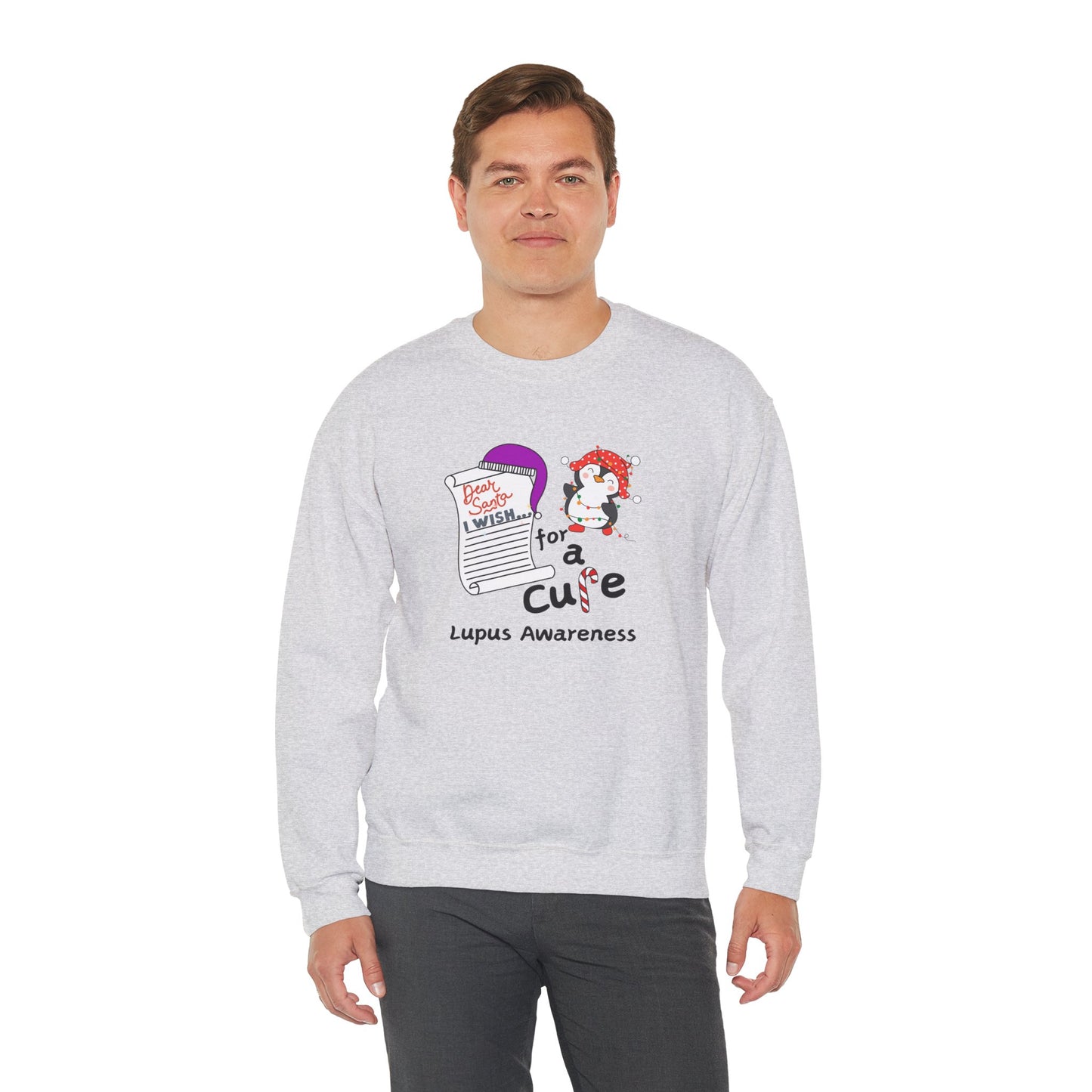Unisex Heavy Blend™ Crewneck Sweatshirt, Lupus Awareness, Holiday Gift Ideas