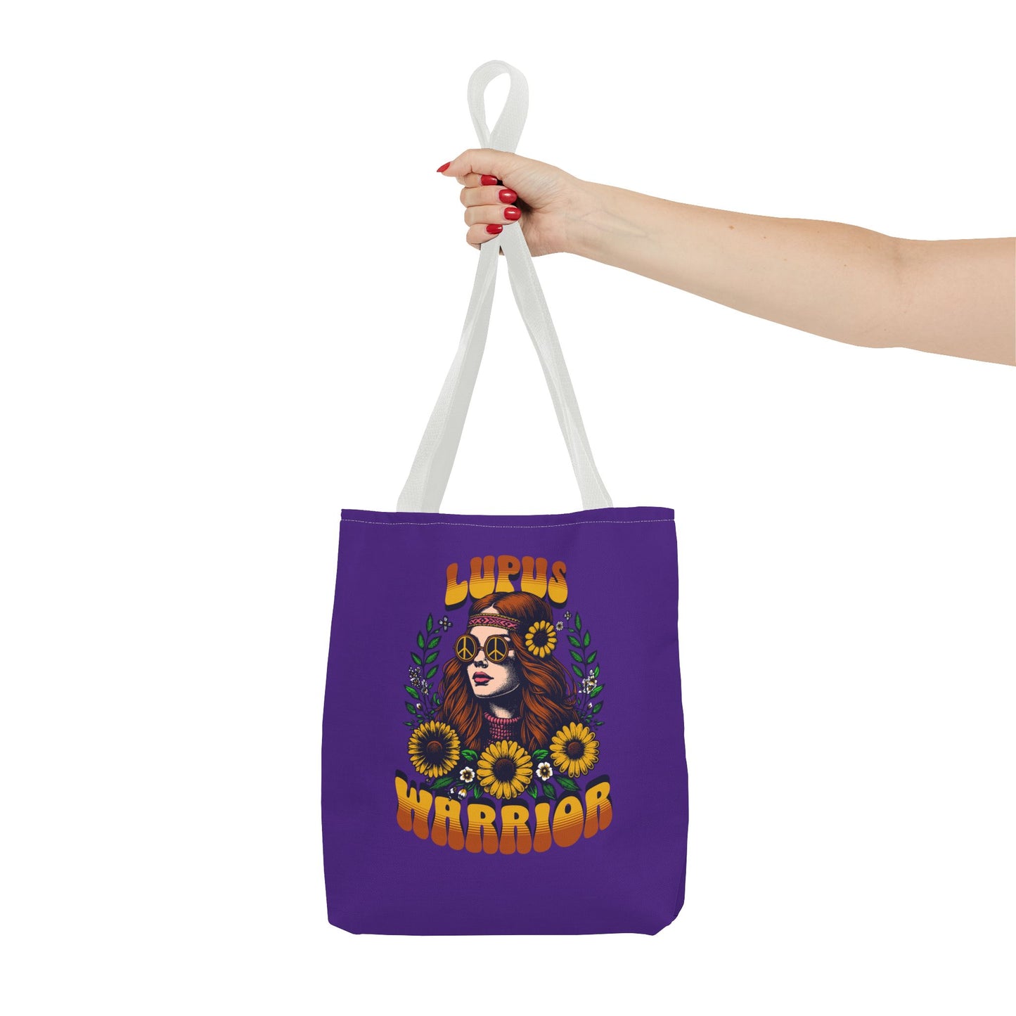 Lupus Warrior Tote Bag - Empowering Floral Design for Awareness and Support