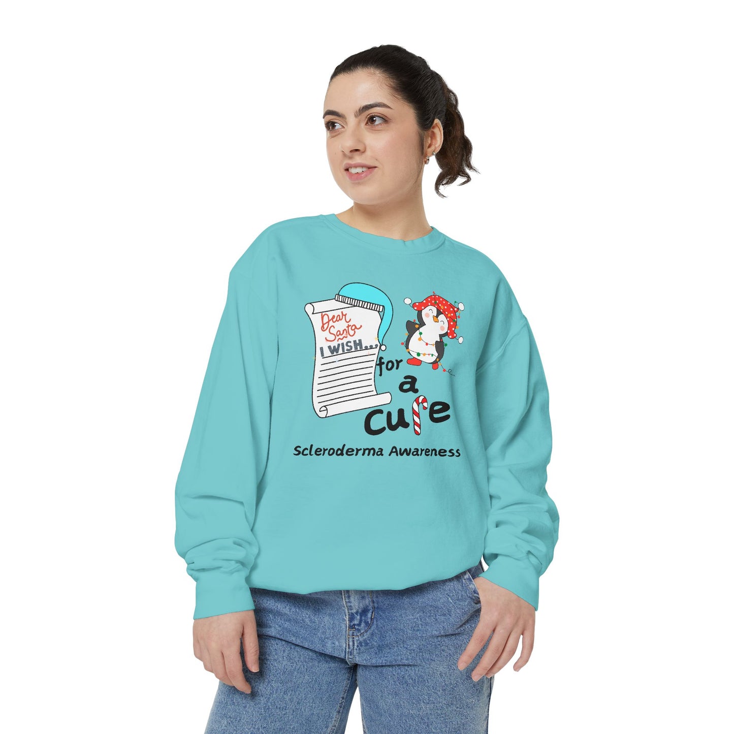 Unisex Garment-Dyed Sweatshirt, Scleroderma Awareness, Holiday Gift Ideas