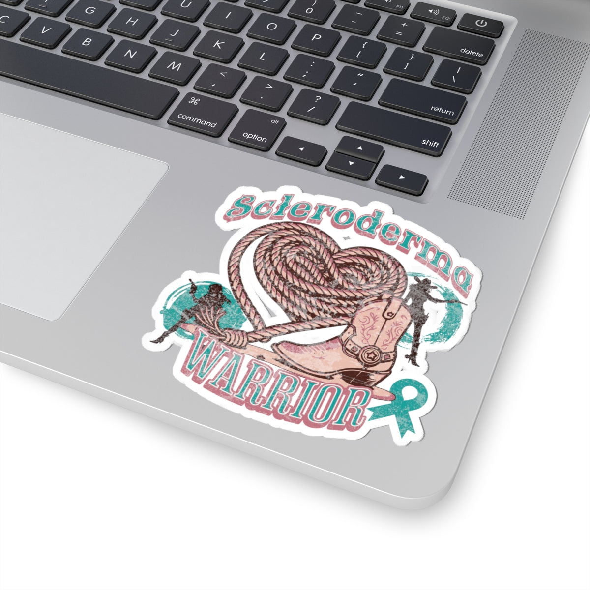 Scleroderma Warrior Valentine Western themeKiss-Cut Stickers