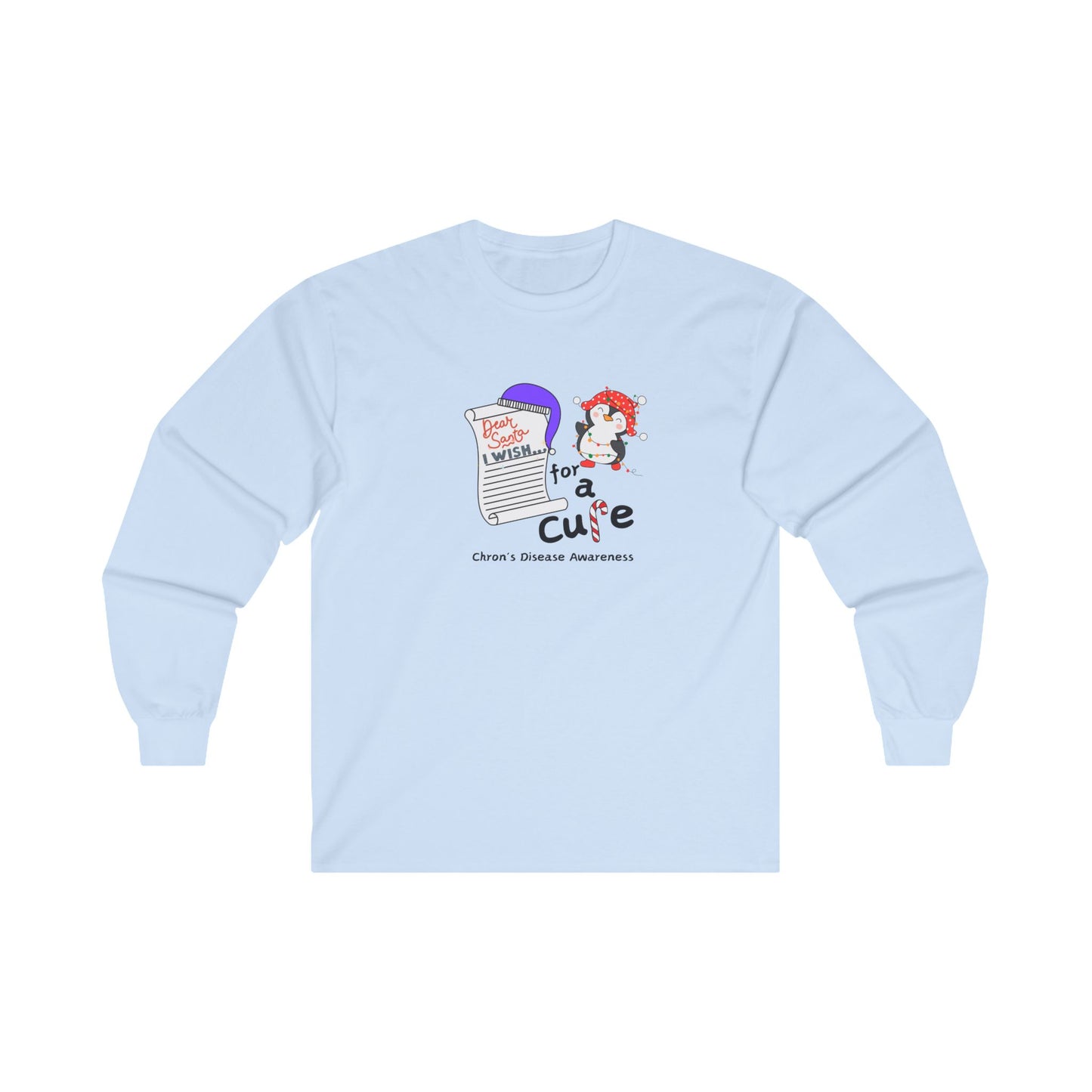 Unisex Ultra Cotton Long Sleeve Tee, Chron's Disease Awareness, Holiday Gift Ideas