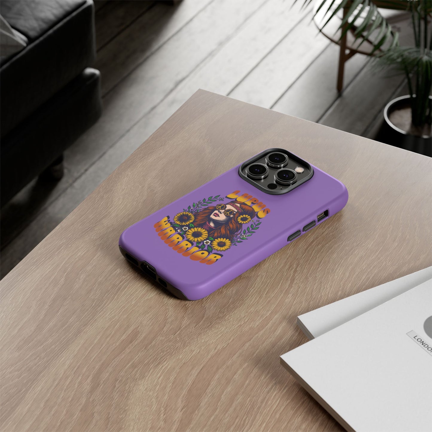Lupus Warrior Phone Case - Stylish Purple Floral Design for Advocates
