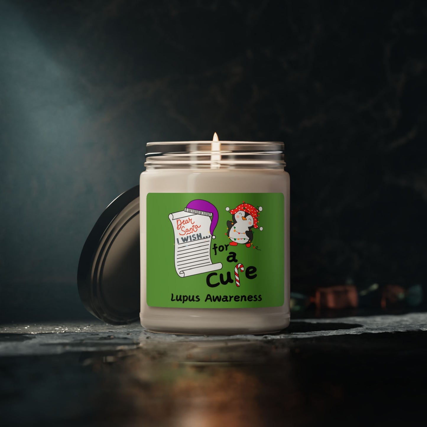 Scented Soy Candle, 9oz, Lupus Awareness, Holiday Gift Ideas