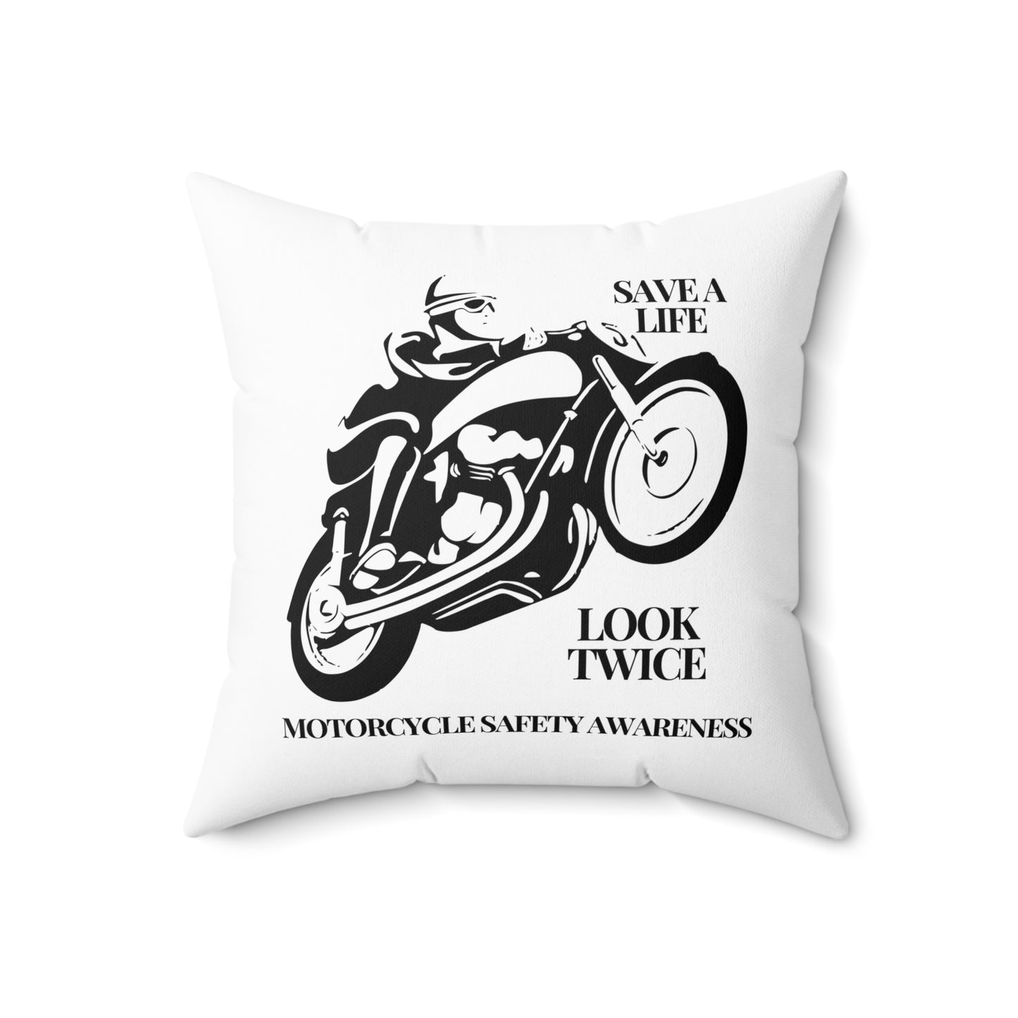 Motorcycle Safety Awareness Home Decor Square Pillow