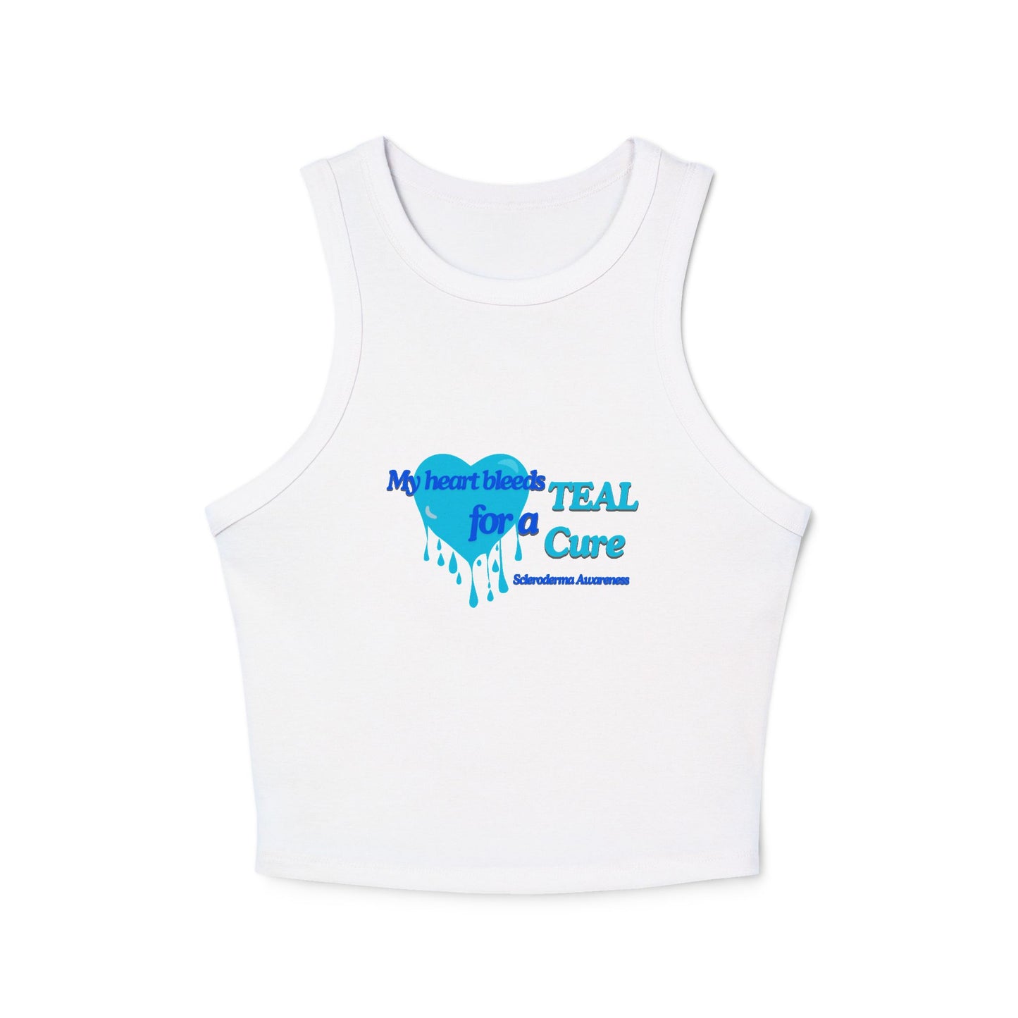 Women's scleroderma awareness Rib Racer Tank Top
