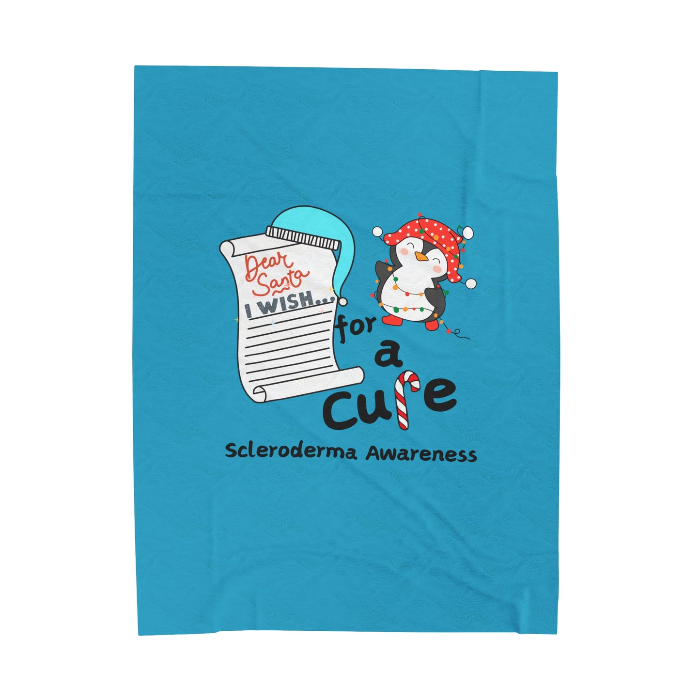Velveteen Plush Blanket Holiday Gift Scleroderma Awareness