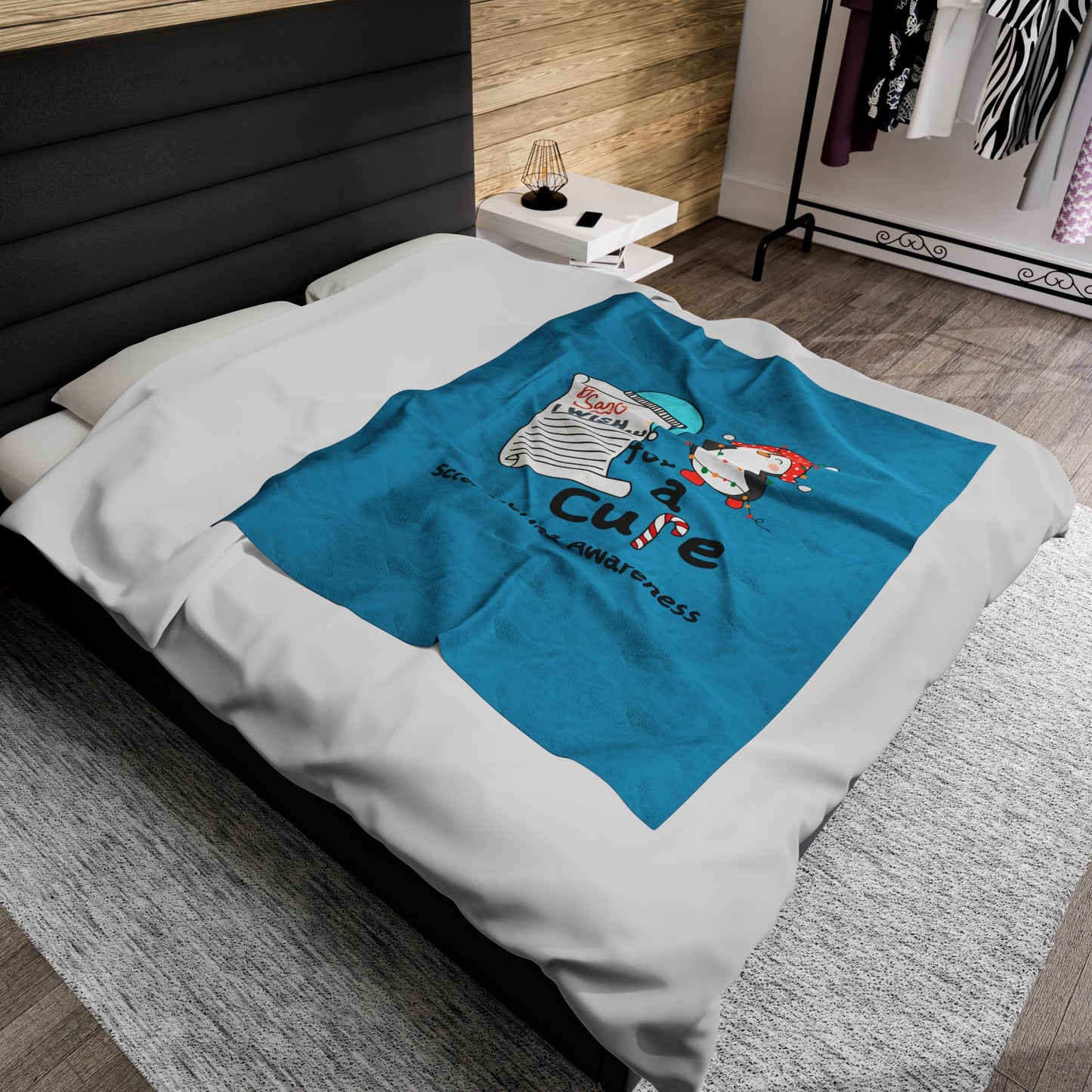 Velveteen Plush Blanket Holiday Gift Scleroderma Awareness