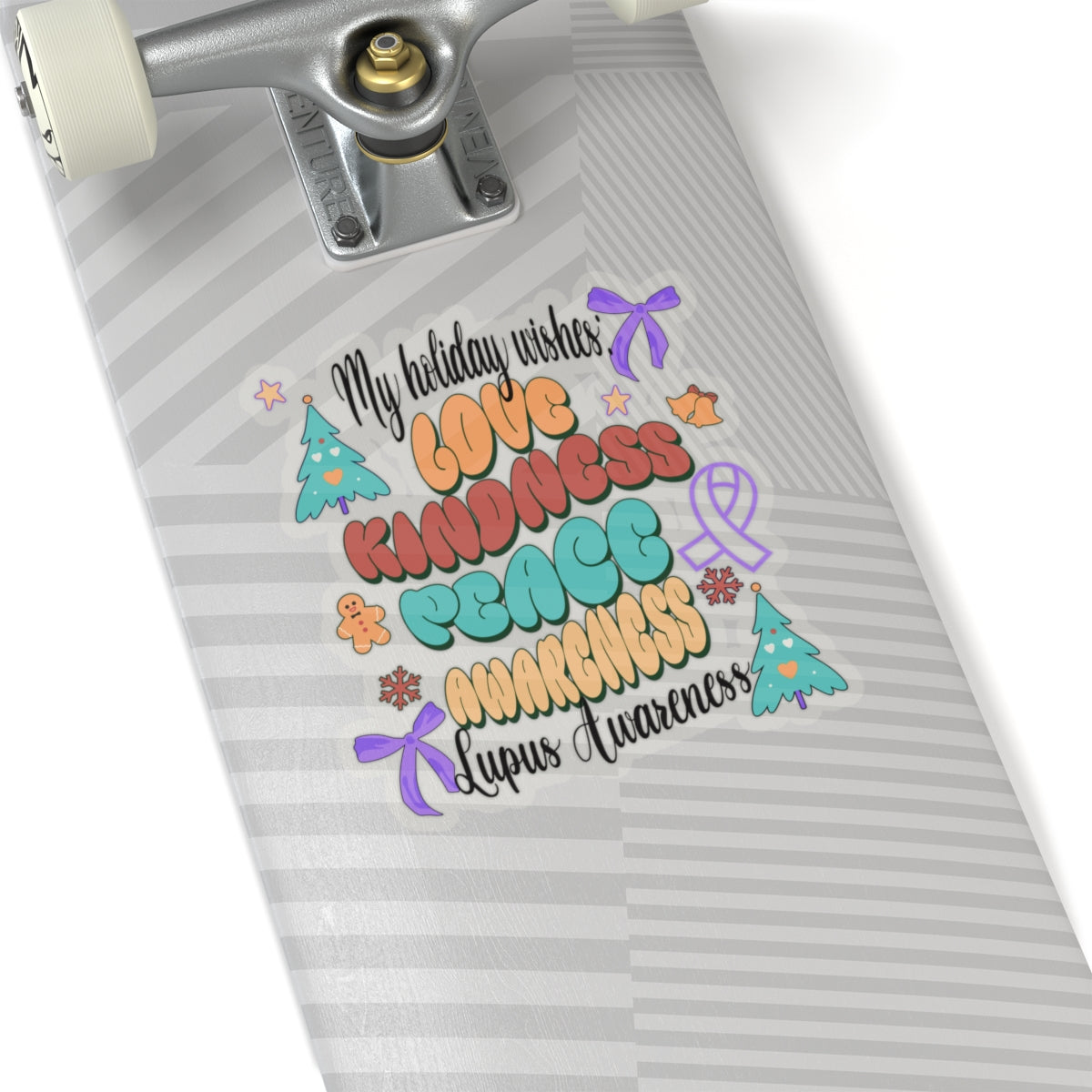 Lupus Awareness Holiday Wishes Kiss-Cut Stickers