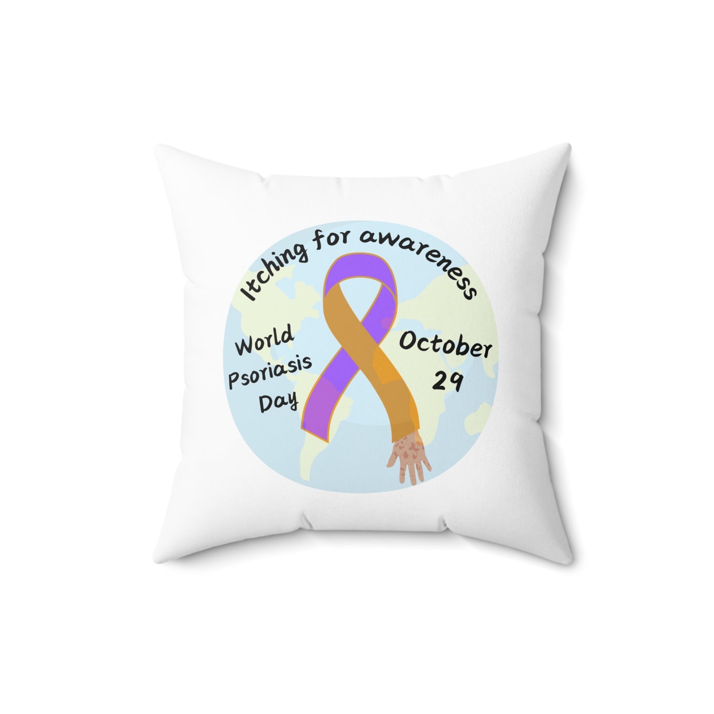 World Psoriasis Day Home Decor Square Throw Pillow
